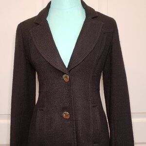 BCBGeneration Black Textured Single-Breasted Blazer XS